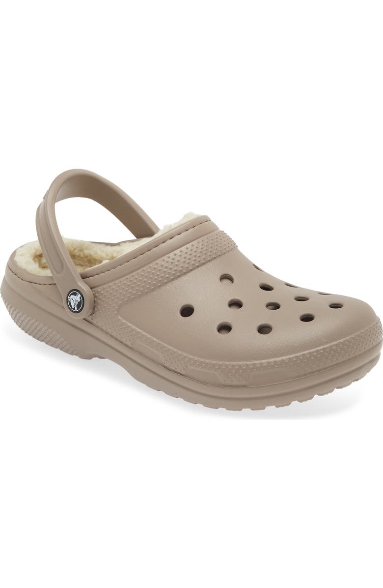 CROCS <sup>™</sup> Classic Lined Slipper, Main, color, Mushroom/ Bone