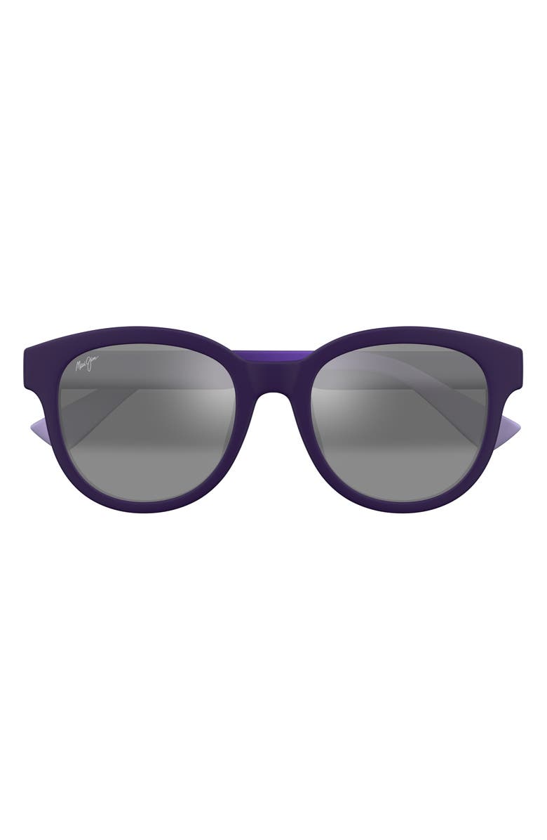 Maui Jim Ihupani AF 53mm PolarizedPlus2<sup>®</sup> Round Sunglasses, Main, color, Purple/ Neutral Grey