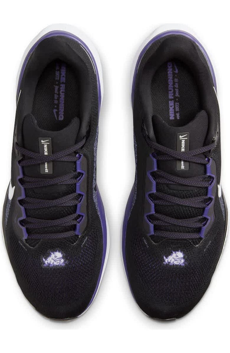 Nike Unisex Nike Black TCU Horned Frogs Zoom Pegasus 41 Running Shoes, Alternate, color, Black