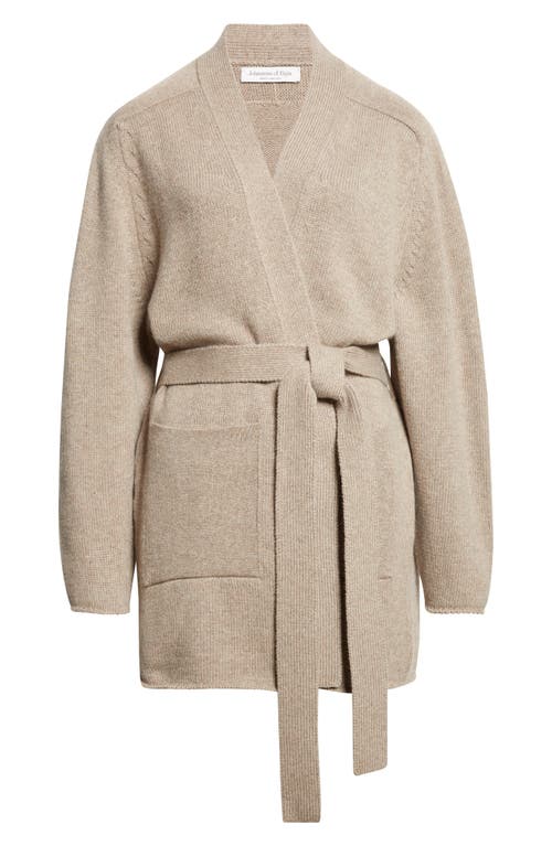 Johnstons Of Elgin Relaxed Fit Belted Donegal Cashmere Cardigan In Neutral