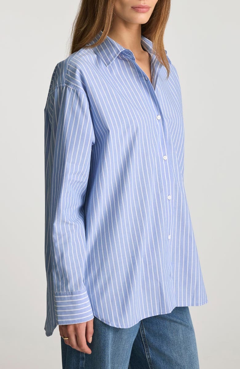 Mavi Jeans Stripe Relaxed Fit Cotton Button-Up Shirt, Alternate, color, 