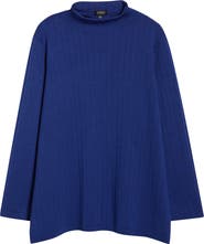 Jones New York Funnel Neck Wide Rib Sweater