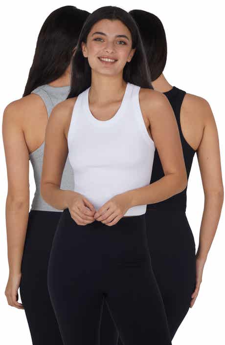 90 DEGREE BY REFLEX 3-Pack Seamless Crop Tanks