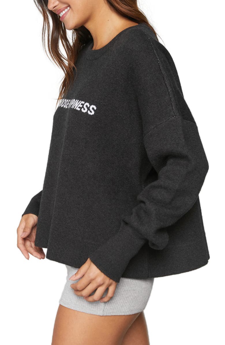 Spiritual Gangster Glow Up Choose Happiness Graphic Sweater, Alternate, color,