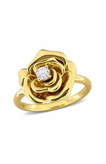 Created White Sapphire Rose Ring