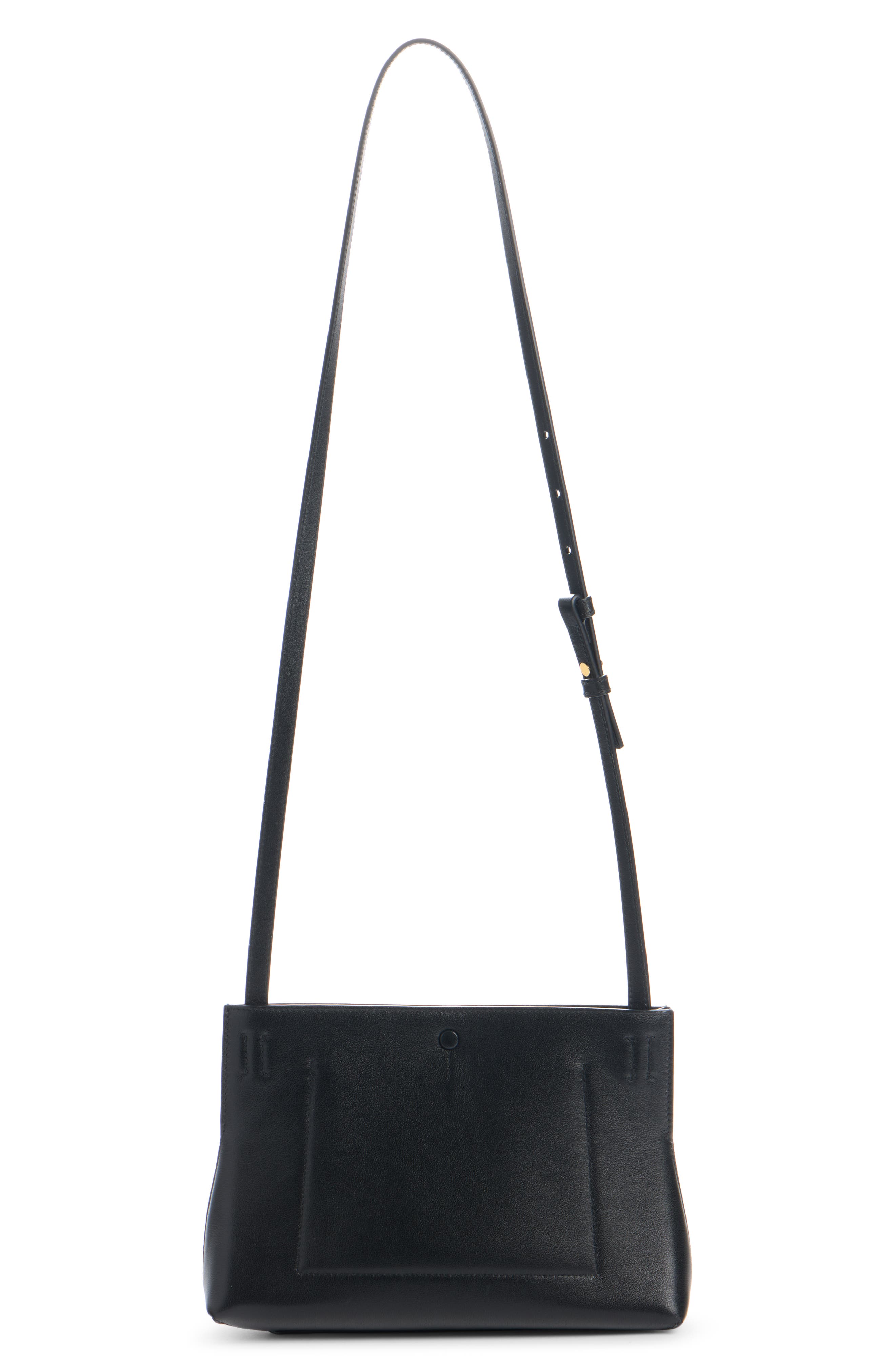 Givenchy Day Pochette Leather Crossbody Bag, Alternate, color, Black