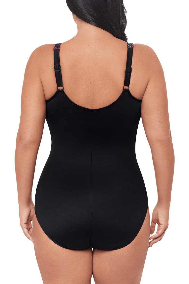 Light Show Oceanus One-Piece Swimsuit, Alternate, color, BLACK/ MULTI