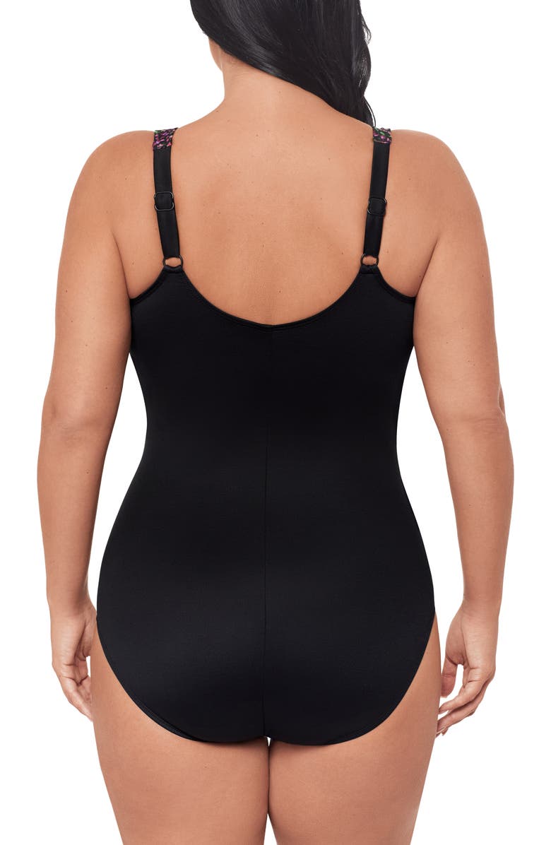 Miraclesuit<sup>®</sup> Light Show Oceanus One-Piece Swimsuit, Alternate, color, Black/ Multi