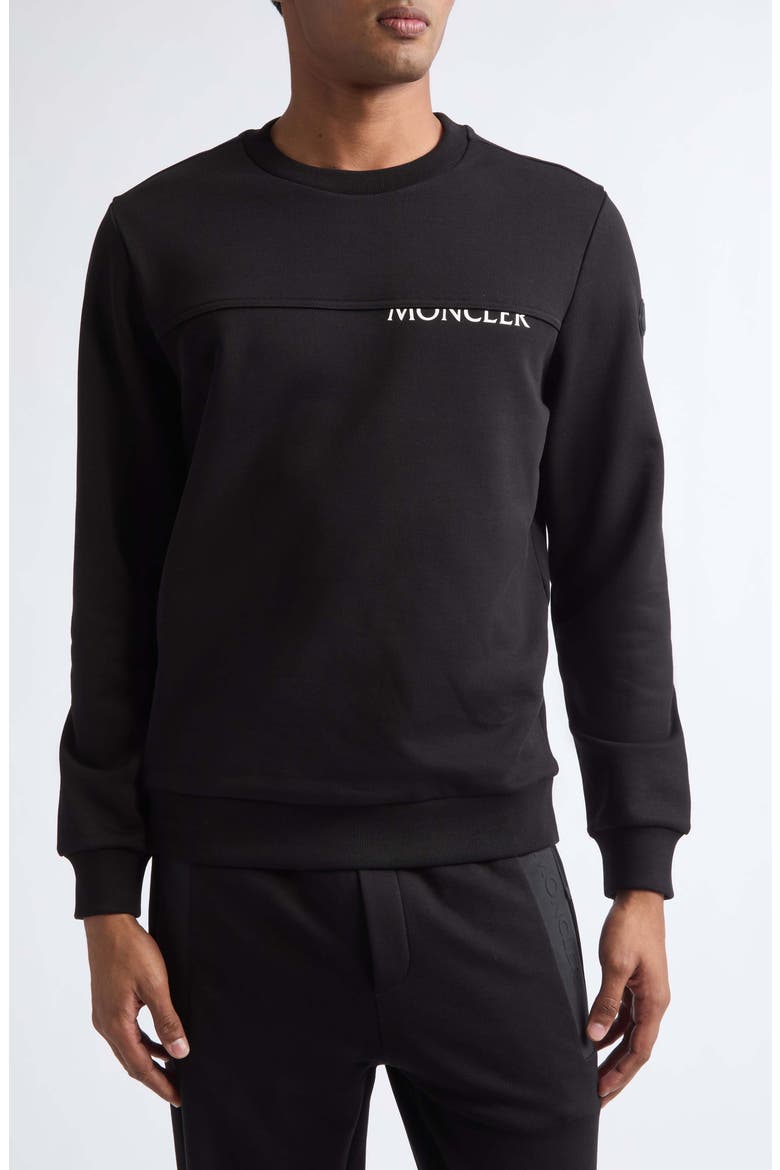 Logo Graphic Sweatshirt, Main, color, BLACK