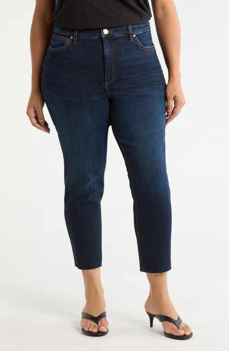 Rachael Fab Ab Raw Hem High Waist Crop Mom Jeans