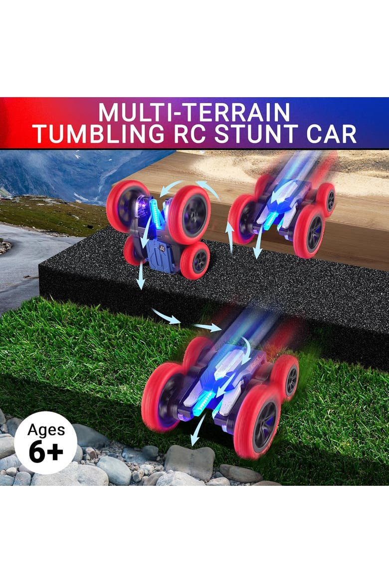 Tornado+ LED Remote Control Car, Alternate, color, Blue, Red