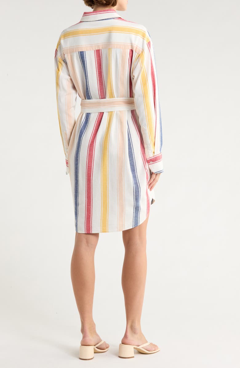 MOTHER The Roomie Frenchie Long Sleeve Shirtdress, Alternate, color, Its A Vine Line