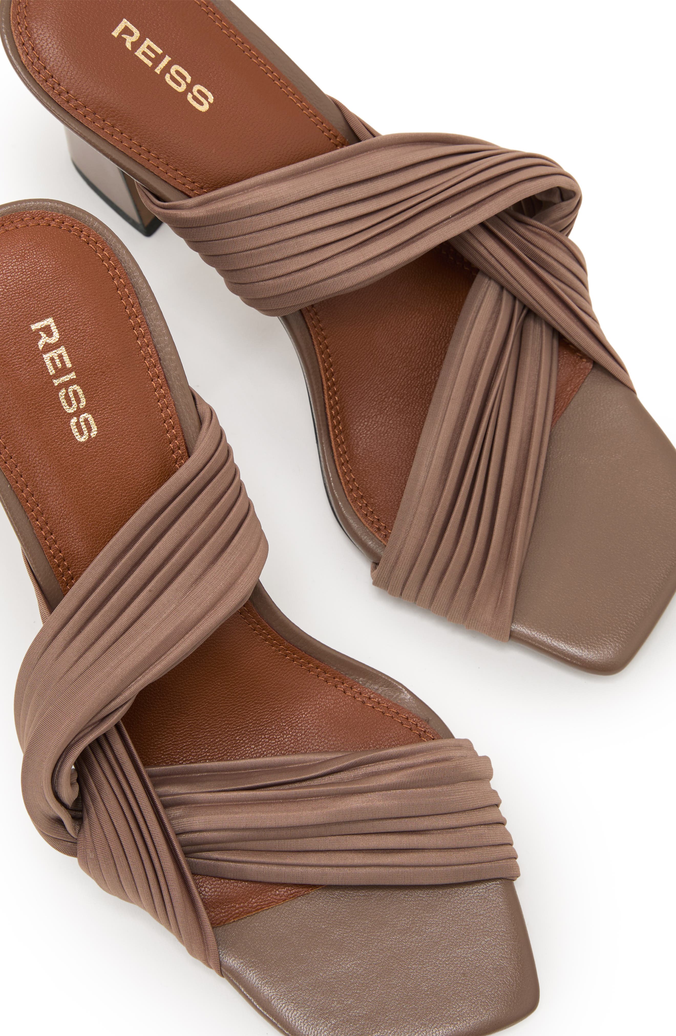 Reiss Raya Slide Sandal, Alternate, color, Taupe