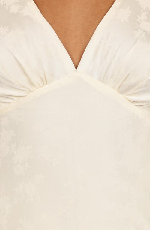 Petal And Pup Petal & Pup Billie Floral Satin Jacquard Dress In White