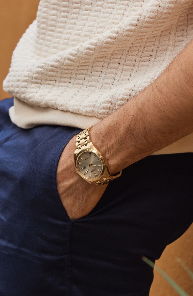 Citizen Classic Peyten Eco-Drive Bracelet Watch, 41mm x 9.59mm, Alternate, color, Gold-Tone