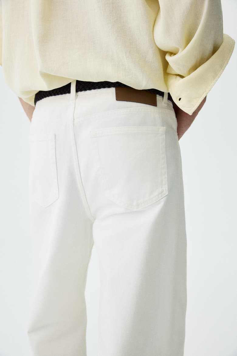 Relaxed-fit Cotton Pants, Alternate, color, White