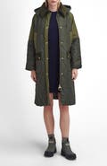 Barbour Cookston Quilted Coat with Removable Hood