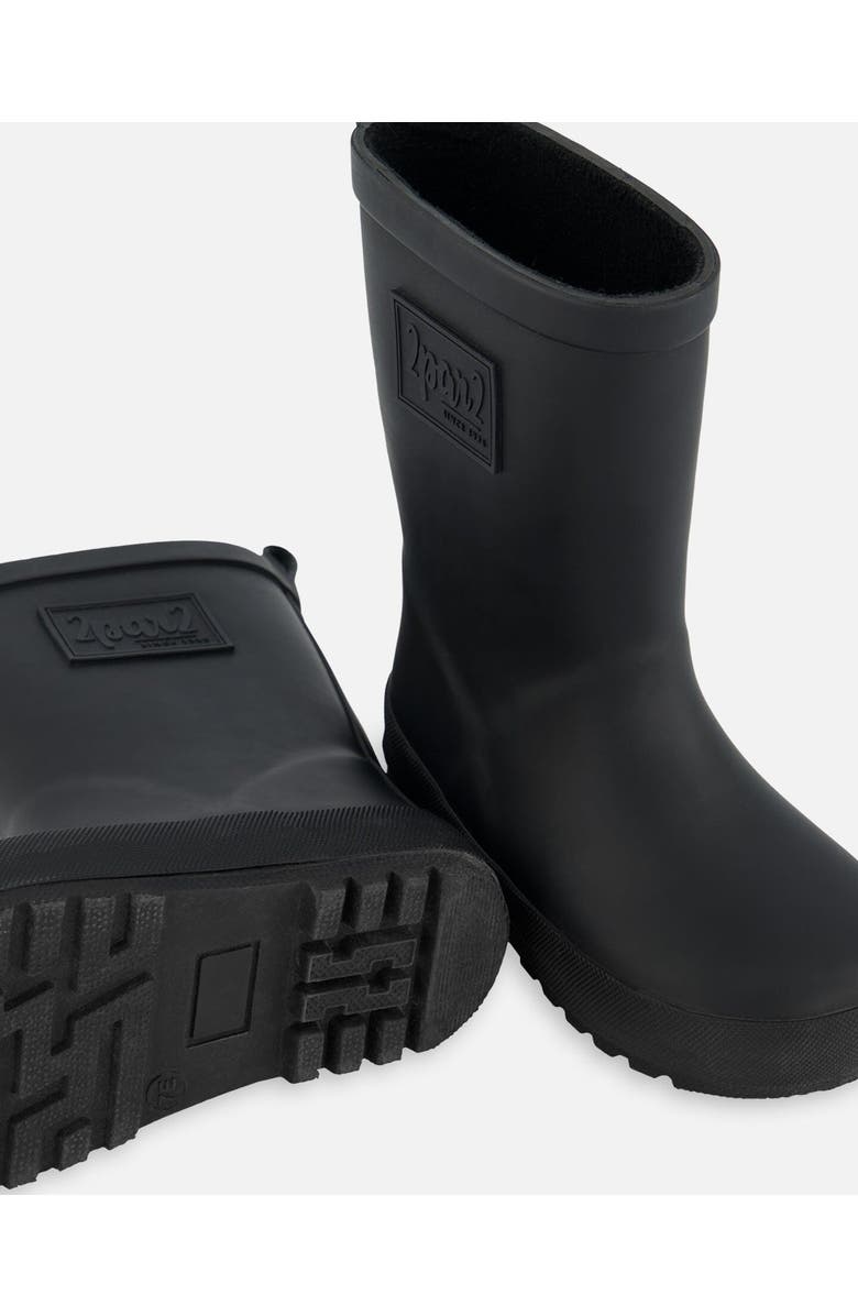 Deux par Deux Baby Unisex Rain Boots Black, Alternate, color,