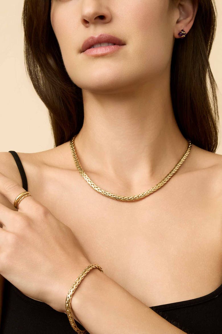 14K Yellow Gold Royal Palms Necklace, Alternate, color, Yellow Gold
