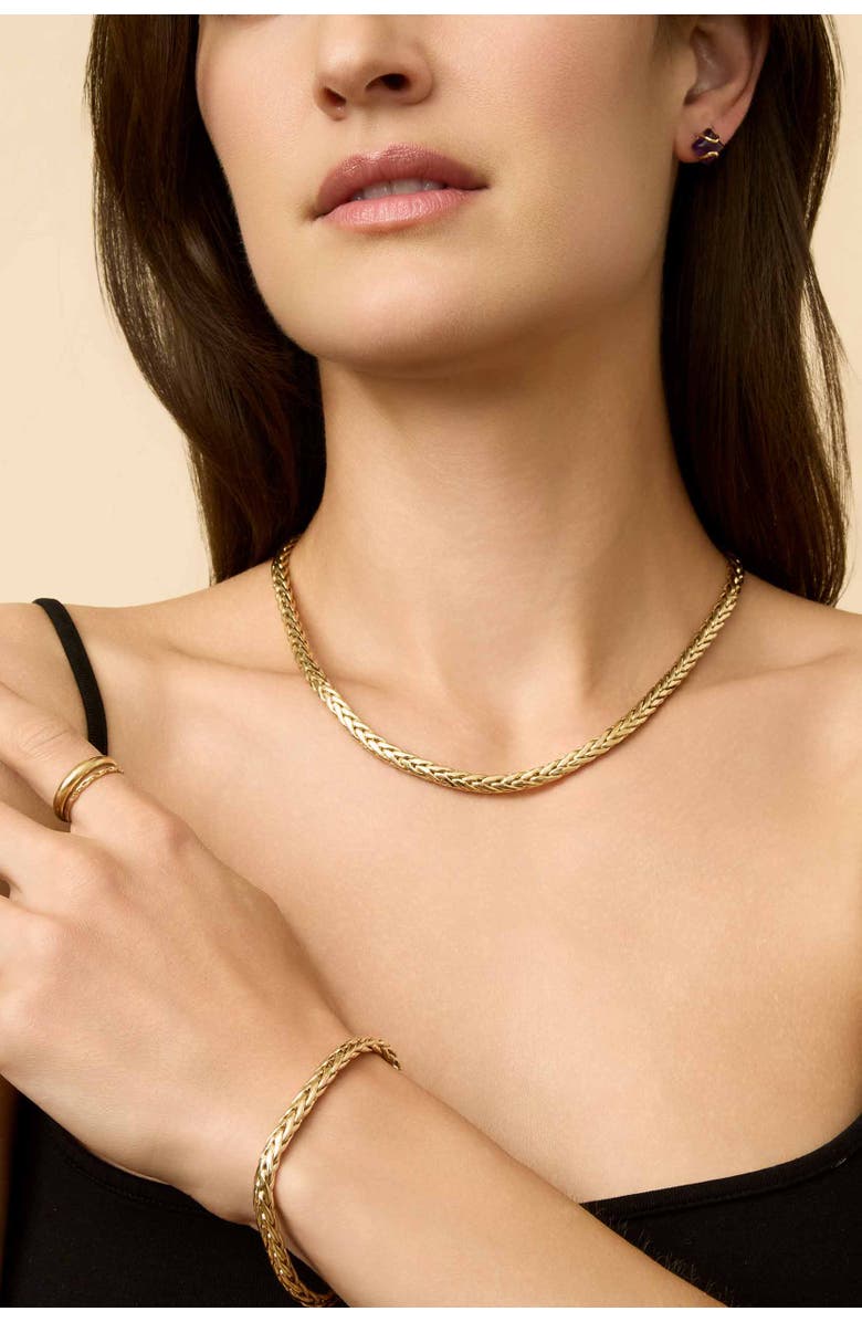 Oradina 14K Yellow Gold Royal Palms Necklace, Alternate, color, Yellow Gold