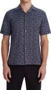 Bugatchi OoohCotton® Tech Short Sleeve Button-Up Camp Shirt