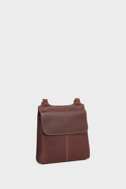 Osprey London The Narissa Leather Crossbody Bag In Brown