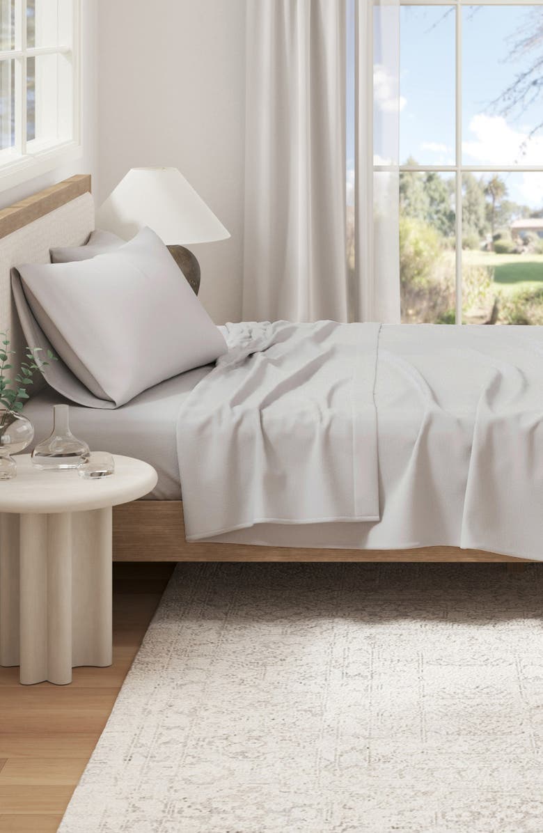 Woven & Weft Jersey Sheet Set, Alternate, color, Fog Grey