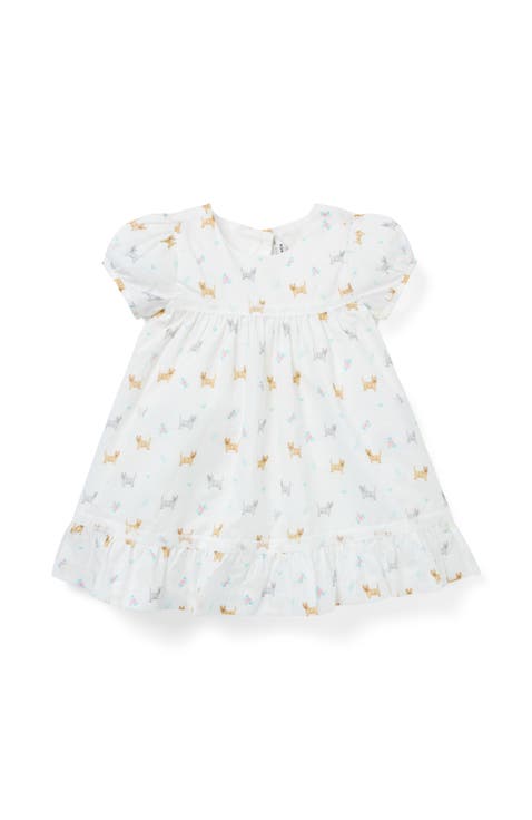 Baby Dog Friends Lace Trim Dress (Infant)