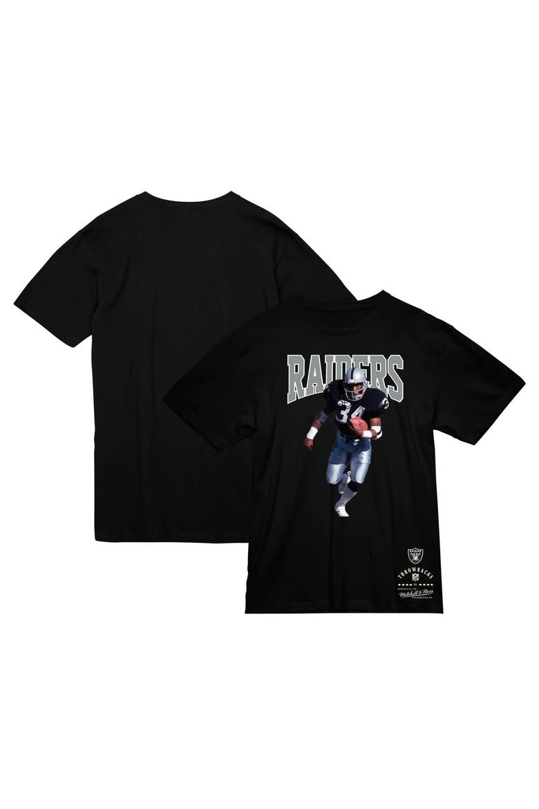 Men's Mitchell & Ness Bo Jackson Black Las Vegas Raiders Sideline Retired Player T-Shirt, Main, color, Black