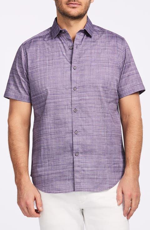 Roth Short Sleeve Cotton Button-Up Shirt