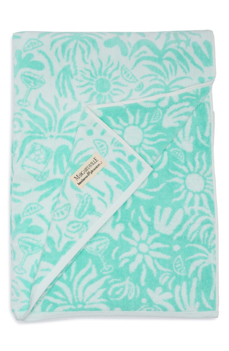 BUSINESS AND PLEASURE CO Havana Tropical Cotton Beach Blanket, Main, color, 