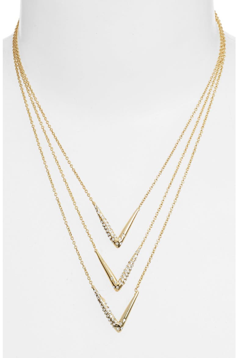 'Miss Havisham' Multistrand Necklace, Alternate, color, GOLD