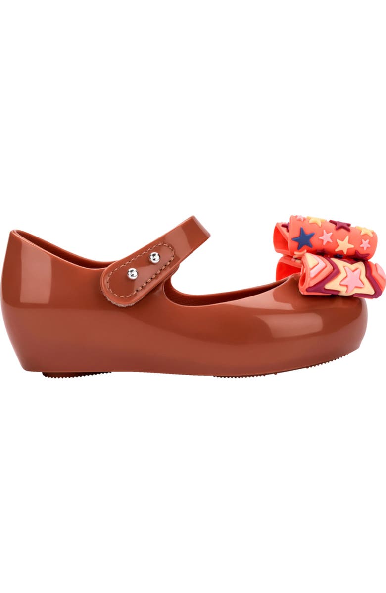 Mini Melissa Kids' Ultragirl Wonderland Mary Jane Flat, Alternate, color, Brown/ Orange