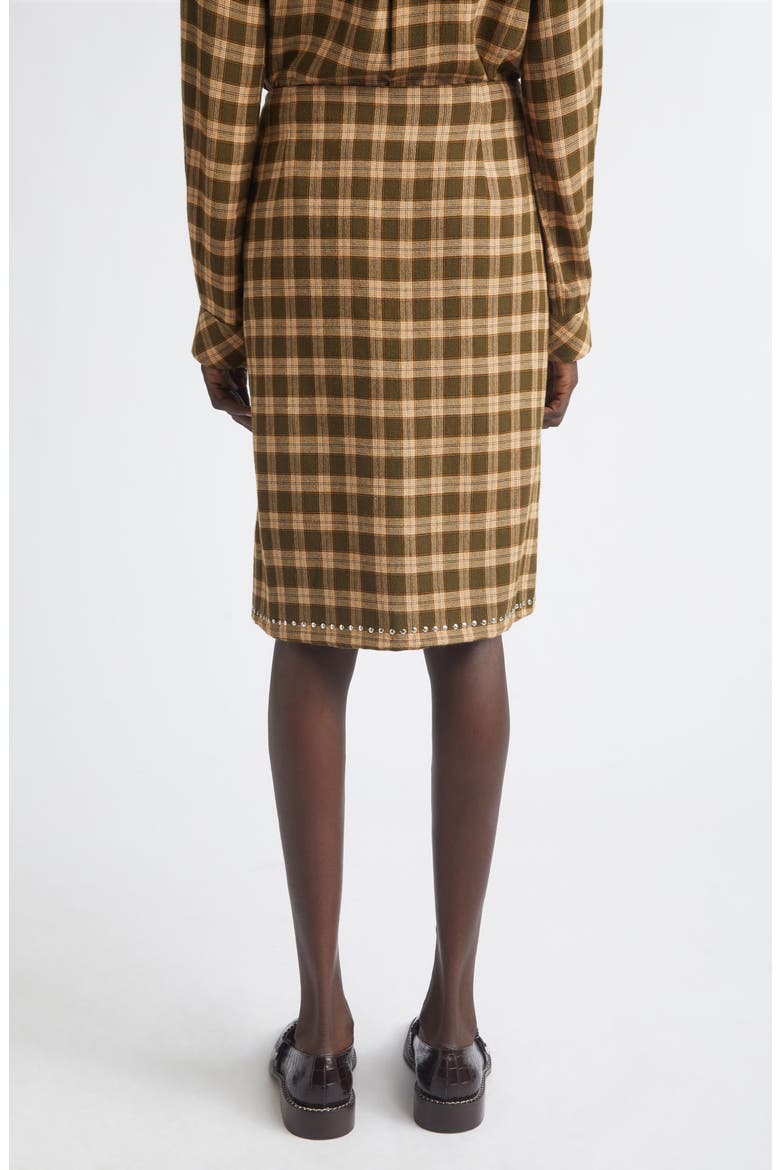 Cosmic Check Skirt, Alternate, color, JADE/ OCRE/ OYSTER