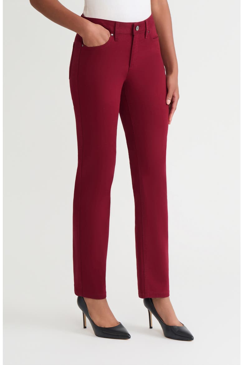 Lexington Straight Leg Pants, Alternate, color, BORDEAUX