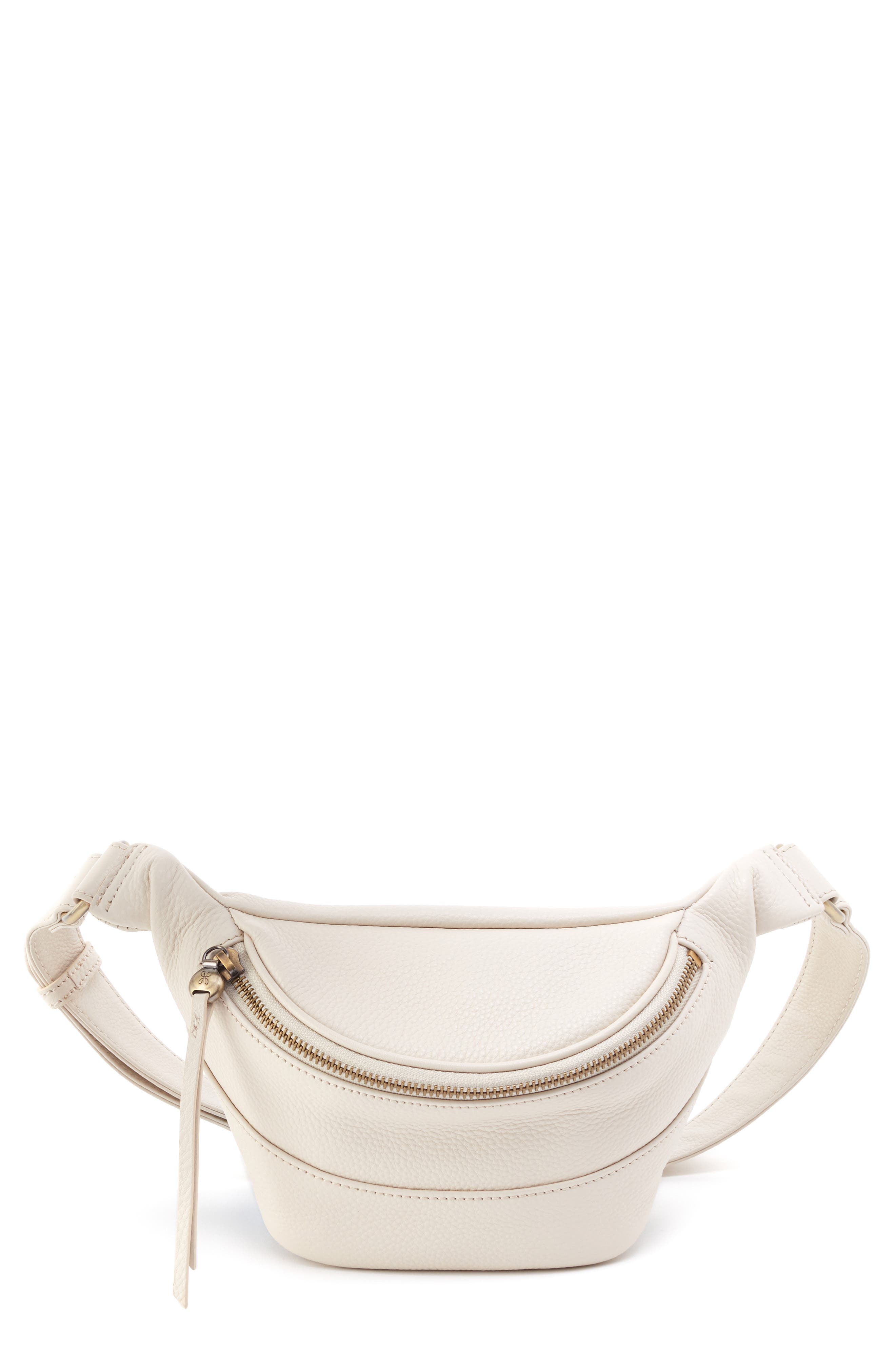 Jett Leather Belt Bag, Main, color, IVORY