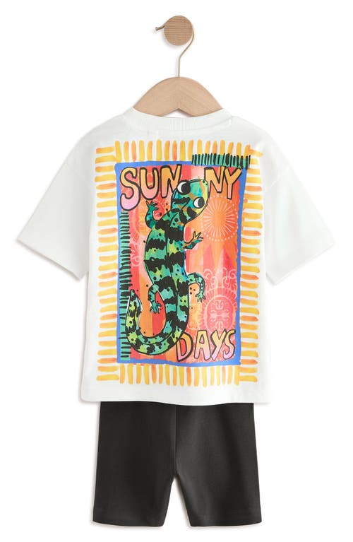 Next Kids' Chameleon Cotton Graphic T-shirt & Shorts Set In Black