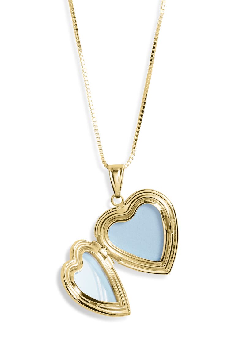 Heart Locket Necklace, Alternate, color, GOLD