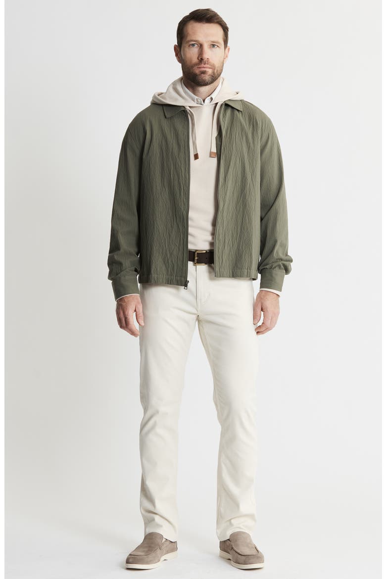 Charles Cotton & Tencel® Lyocell Blend Seersucker Zip Jacket, Alternate, color, OLIVE