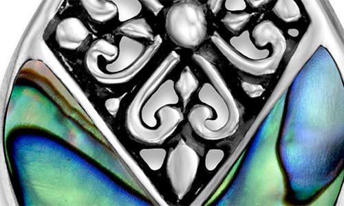 Samuel B. Sterling Silver Abalone Marquise Drop Earrings In Metallic