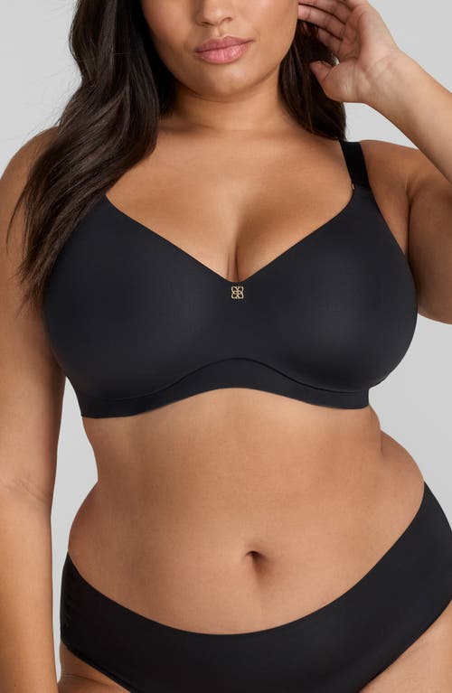 Honeylove Cloudembrace Wireless T-shirt Bra In Black