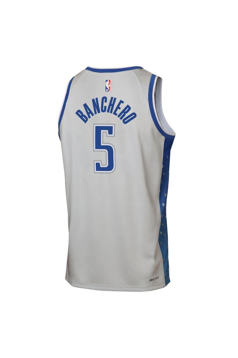 Youth Nike Paolo Banchero Silver Orlando Magic 2025/26 City Edition Swingman Jersey, Alternate, color, Silver