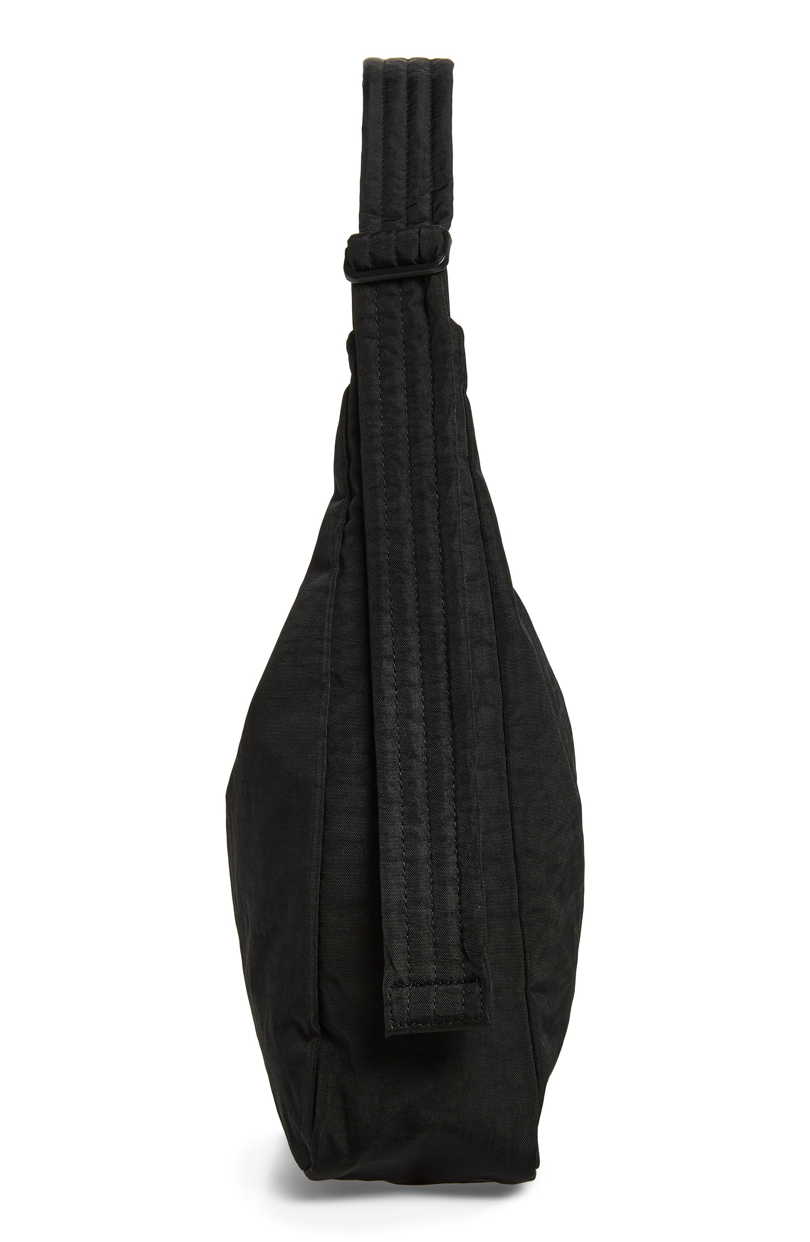 Recycled Nylon Shoulder Bag, Alternate, color, BLACK