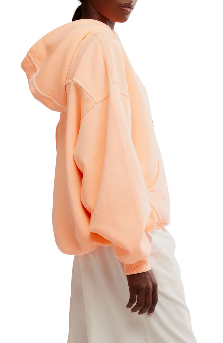 Free People FP Movement Final Call Hoodie, Alternate, color, Pastel Peach