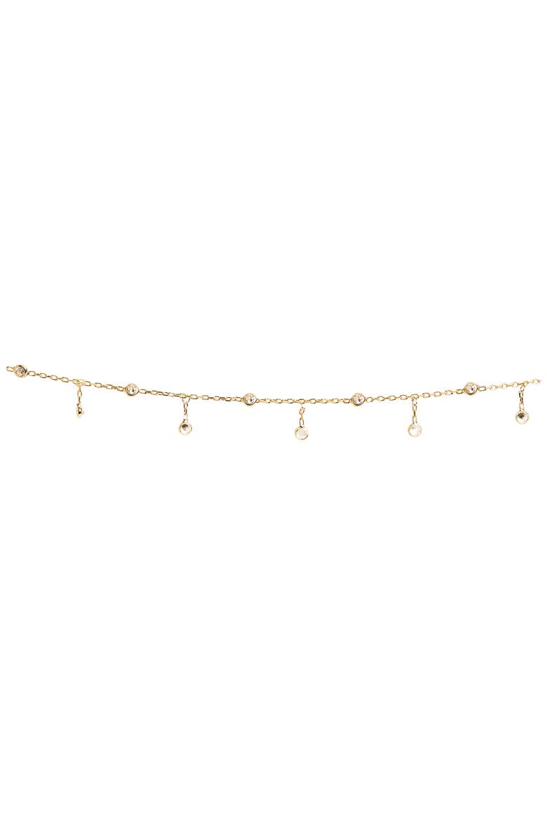 Cubic Zirconia Belly Chain, Alternate, color, GOLD