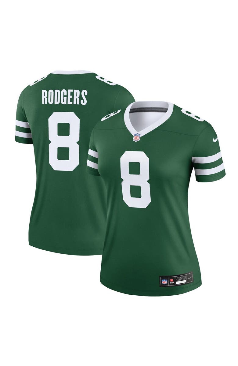 Nike Women's Nike Aaron Rodgers Legacy Green New York Jets Legend Player Performance Top, Main, color,