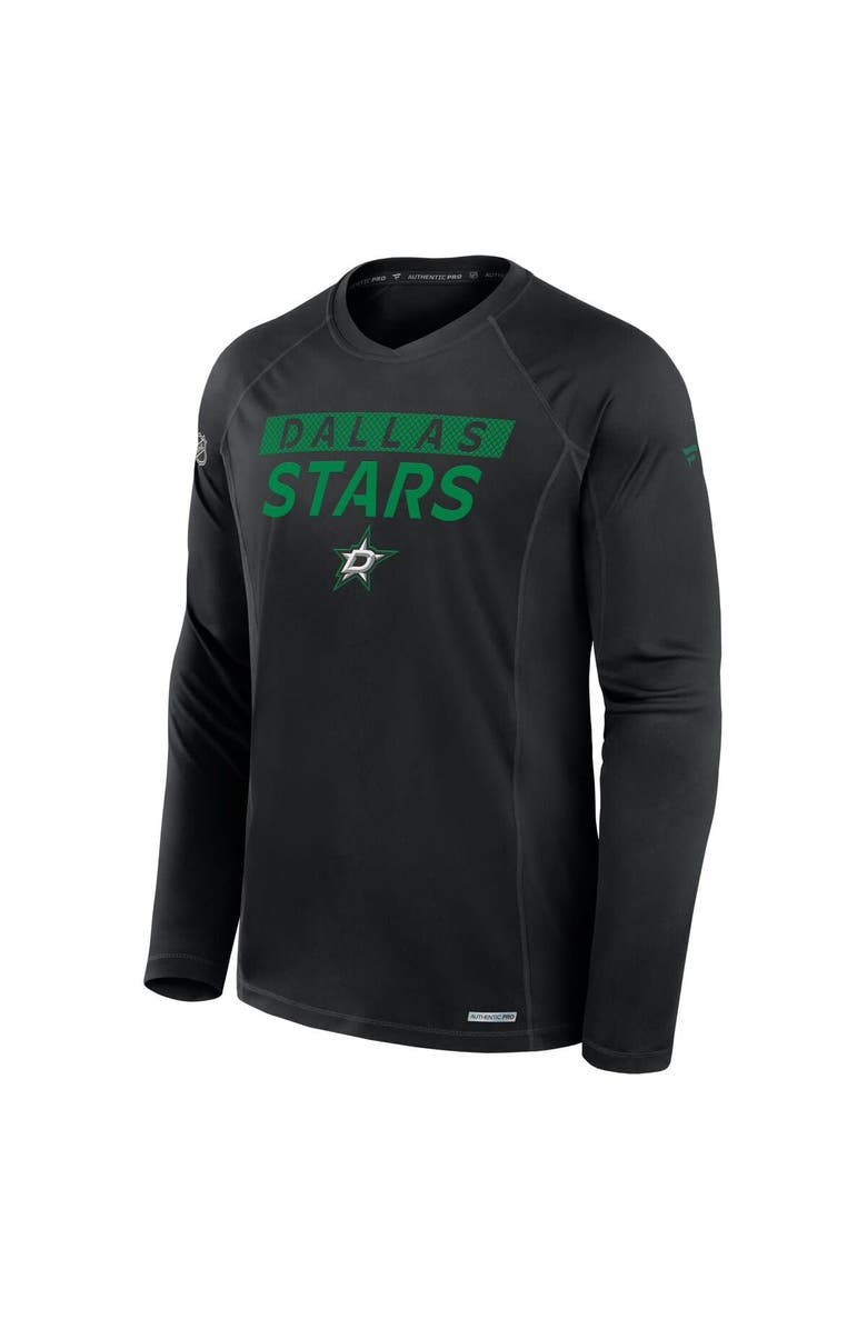 FANATICS Men's Fanatics Black Dallas Stars Authentic Pro Rink Tech Long Sleeve T-Shirt, Alternate, color, 
