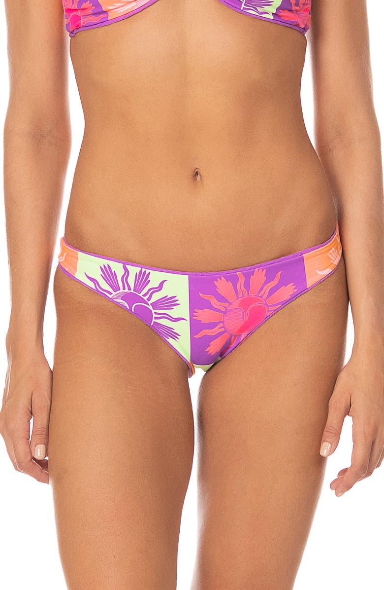 Maaji Celestial Sundown Flirt Reversible Bikini Bottoms, Alternate, color, Light Pastel Purple