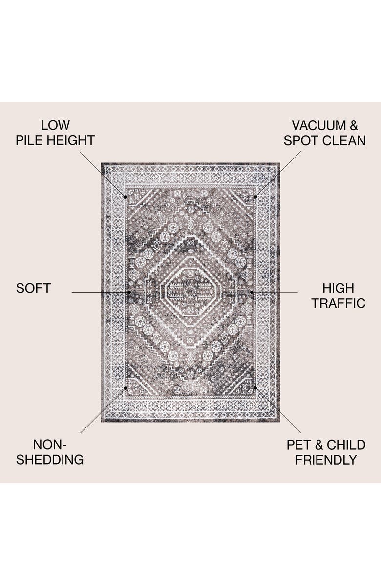 JONATHAN Y Boho Cottage Medallion Area Rug, Alternate, color, Brown/Ivory