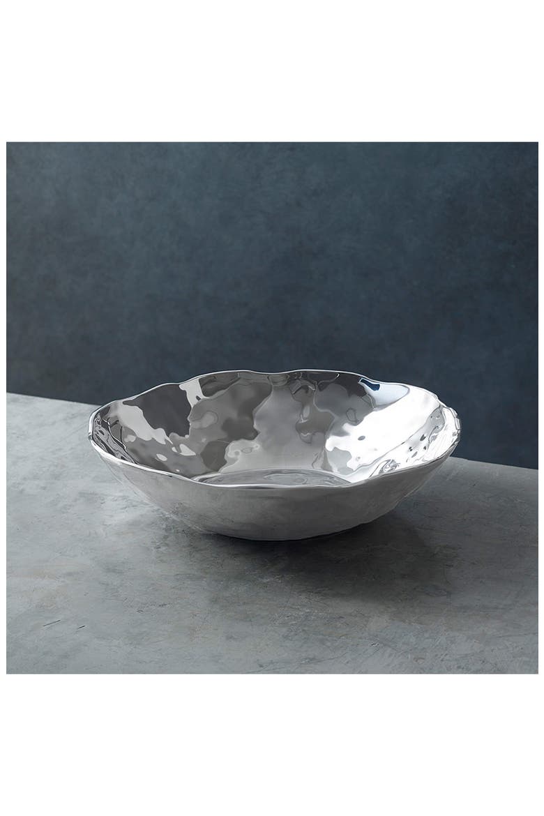 SOHO Organic Serving Bowl, Alternate, color, SILVER